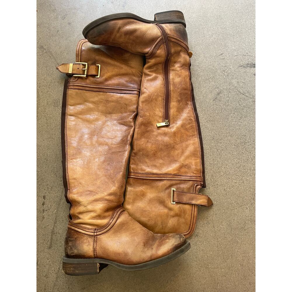 Vince Camuto Fantasia Tall Riding Boots Leather Brown Womens 5.5M
